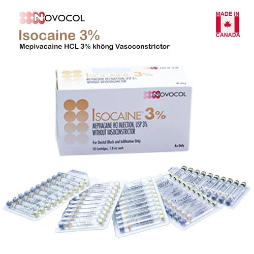 Thuốc tê nha khoa cho người tim mạch Isocaine 3%